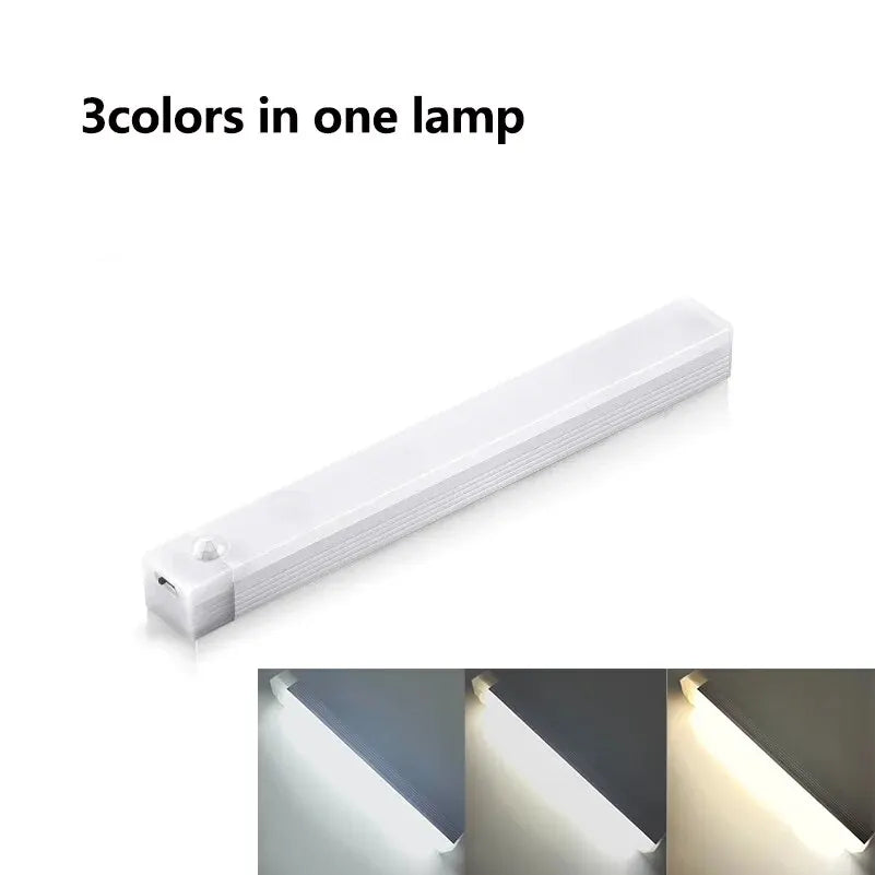 Motion Sensor Lamp Night Light Wireless LED USB Type C Rechargeable Lamp for Kitchen Cabinet Bedroom Wardrobe Staircase Lighting